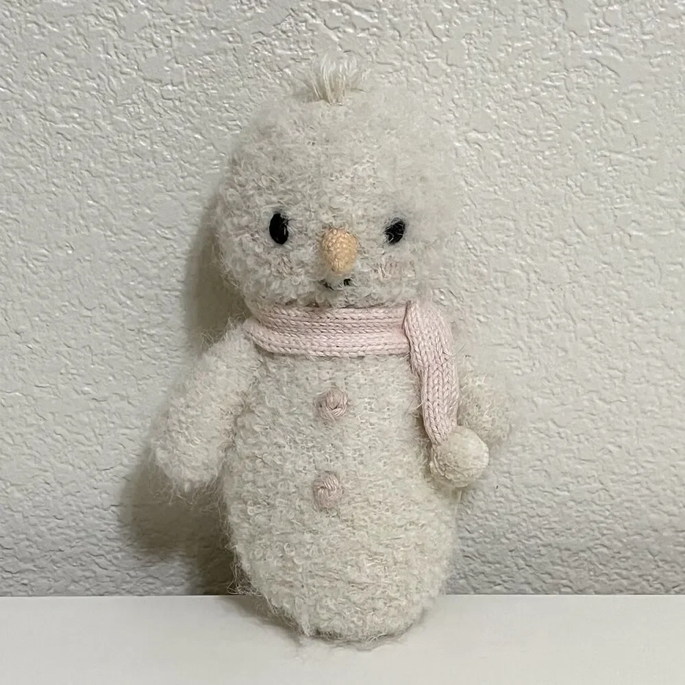Cuddle + Kind Baby Snowman Plush Pink Scarf 7